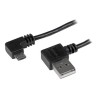 StarTech.com 1m 3 ft Micro-USB Cable with Right-Angled Connectors - M/M - USB A to Micro B Cable - 3ft Right Angle Micro USB