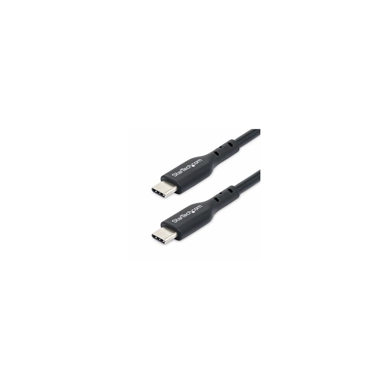 StarTech.com 2m (6ft) USB C Charging Cable, USB-C Cable, USB 2.0 Type-C Laptop Charger Cord, 60W 3A Power Delivery, TPE Jacket