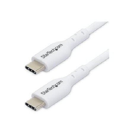 StarTech.com - USB kabel - USB-C (M) do USB-C (M) - USB 2.0 - 3 A - 2 m - USB Power Delivery (60W) - bílá (balení 2)