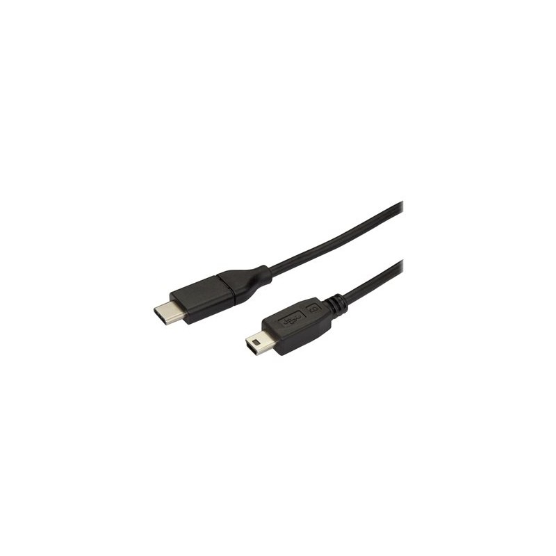 StarTech.com USB C to Mini USB Cable - 6 ft / 2m - M/M - USB 2.0 - Mini USB Cord - USB C to Mini B Cable - USB Type C to Mini