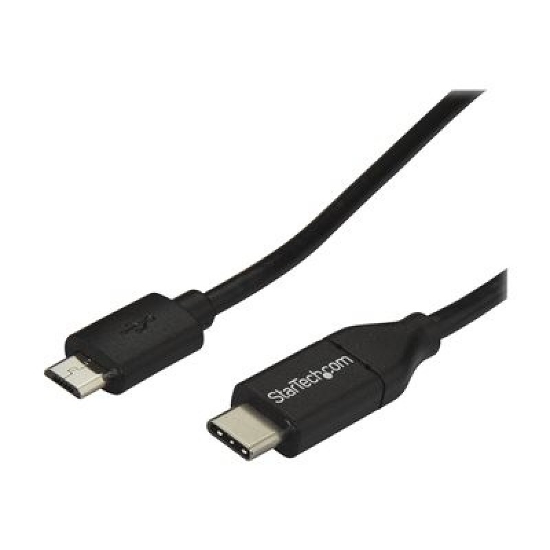 StarTech.com USB C to Micro USB Cable 2m 6ft - USB-C to Micro USB Charge Cable - USB 2.0 Type C to Micro B - Thunderbolt 3