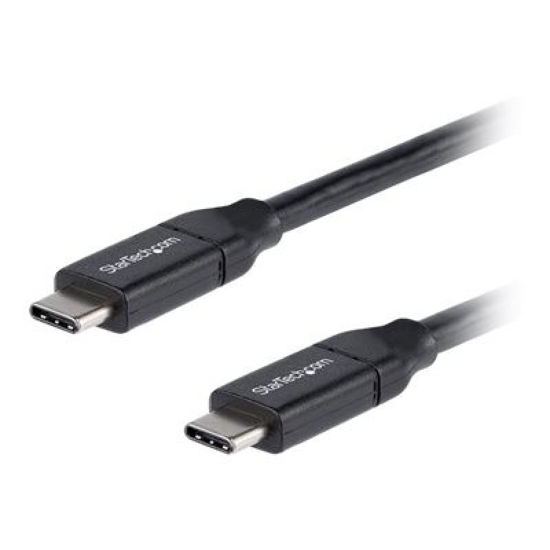 StarTech.com USB C to USB C Cable - 1.5 ft / 0.5m - 5A PD - White - USB 2.0 - USB-IF Certified - USB Type C Cable - USB C