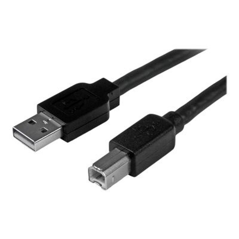 StarTech.com 15m / 50 ft Active USB 2.0 A to B Cable - Long 15 m USB Cable - 50 ft USB Printer Cable - 1x USB A (M), 1x USB B