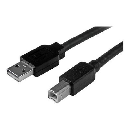 StarTech.com 15m / 50 ft Active USB 2.0 A to B Cable - Long 15 m USB Cable - 50 ft USB Printer Cable - 1x USB A (M), 1x USB B