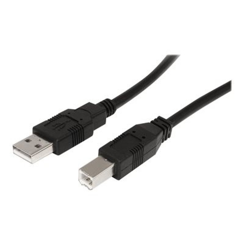 StarTech.com 9 m / 30 ft Active USB A to B Cable - M/M - Black USB 2.0 A to B Cord - Printer Cable - Extension USB Cable