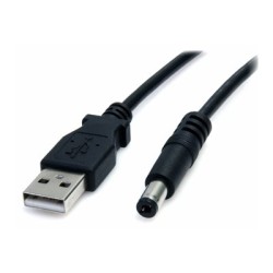 StarTech.com 3 ft USB to Type M Barrel 5V DC Power Cable - Power cable - USB (power only) (M) to DC jack 5.5 mm (M) - 3 ft