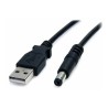 StarTech.com 3 ft USB to Type M Barrel 5V DC Power Cable - Power cable - USB (power only) (M) to DC jack 5.5 mm (M) - 3 ft
