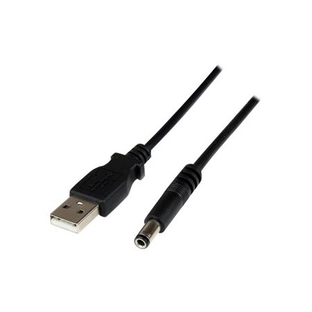 StarTech.com 1m USB to Type N Barrel 5V DC Power Cable - USB A to 5.5mm DC - 1 Meter USB to 5.5mm DC Plug (USB2TYPEN1M)