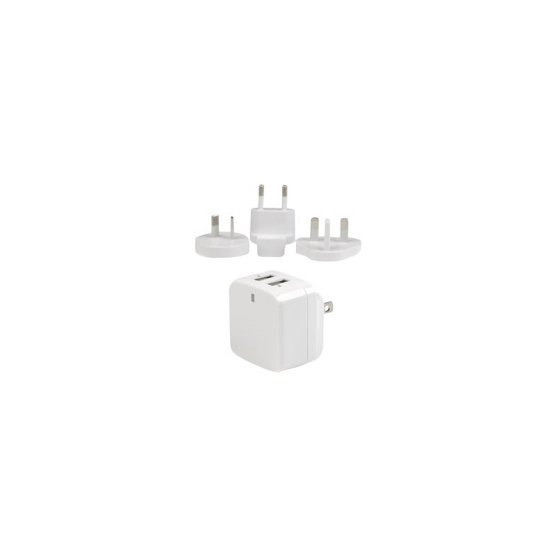StarTech.com Dual Port USB Wall Charger 17W/3.4A - Travel Charger 110V/220V - Síťový adaptér - 17 Watt - 3.4 A - 2 výstupní