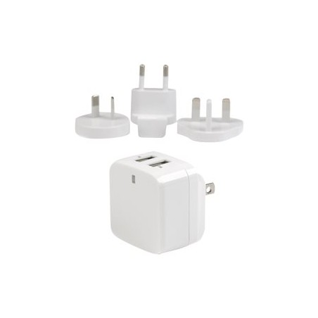 StarTech.com Dual Port USB Wall Charger 17W/3.4A - Travel Charger 110V/220V - Síťový adaptér - 17 Watt - 3.4 A - 2 výstupní