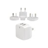 StarTech.com Dual Port USB Wall Charger 17W/3.4A - Travel Charger 110V/220V - Síťový adaptér - 17 Watt - 3.4 A - 2 výstupní