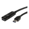 StarTech.com 32.8 ft Active USB 3.0 Extension Cable with AC Power Adapter - Shielded - Male to Female USB USB 3.1 Gen 1 Type A