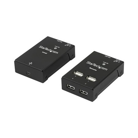 StarTech.com 4-Port USB 2.0 Extender - 165ft (50m) USB Over Cat5/Cat6 Extender - Compact USB 2.0 Over Ethernet Extender