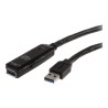 StarTech.com 16.4ft Active USB 3.0 Extension Cable with AC Power Adapter - Shielded - Male to Female USB USB 3.1 Gen 1 Type A
