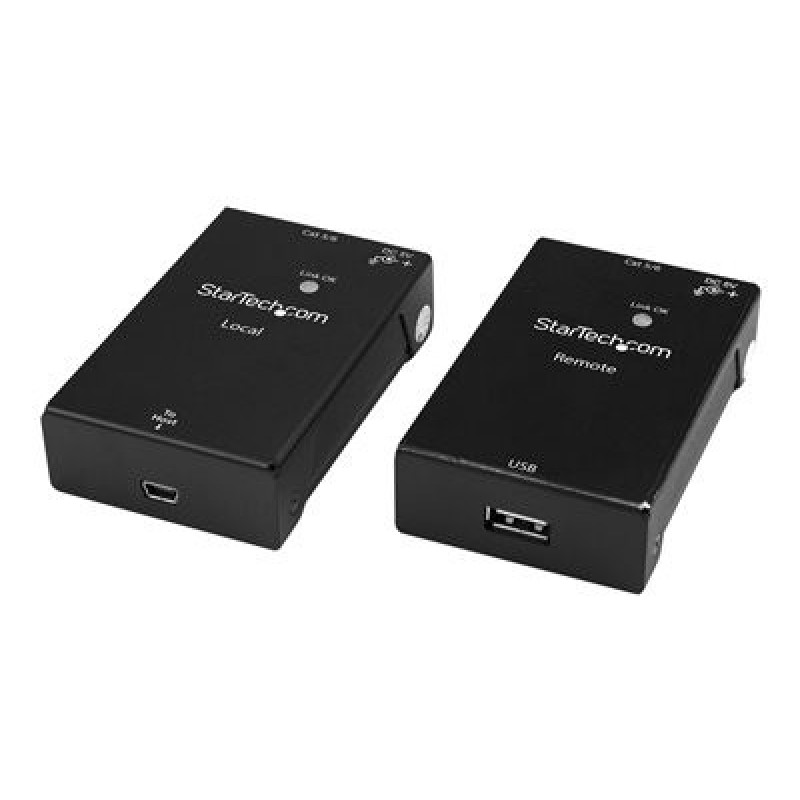 StarTech.com USB 2.0 Extender over Cat5e/Cat6 Cable (RJ45), Up to 165ft (50m), High Speed USB Port Extender Adapter Kit