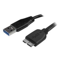 StarTech.com 3m 10ft Slim USB 3.0 A to Micro B Cable M/M - Mobile Charge Sync USB 3.0 Micro B Cable for Smartphones and Tablets