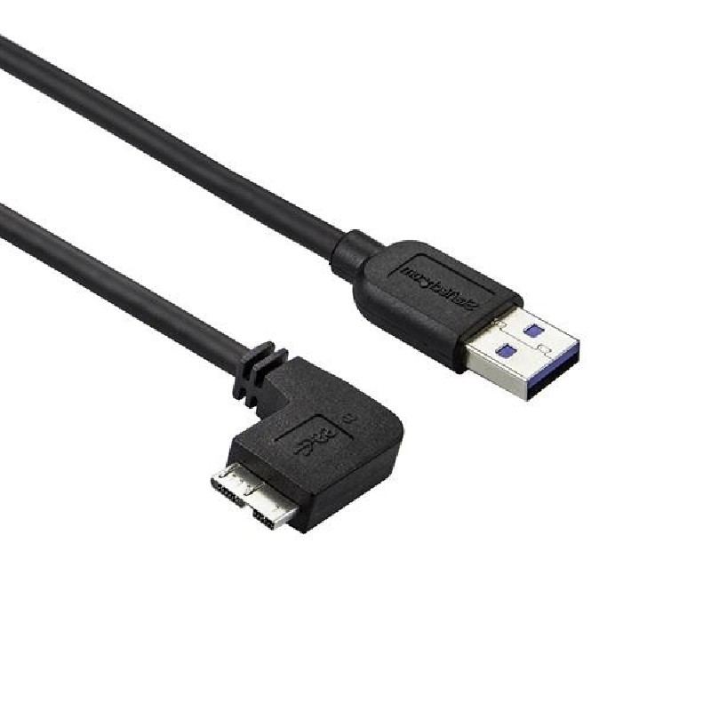 StarTech.com 2m 6 ft Slim Micro USB 3.0 Cable M/M - Left-Angle Micro-USB - USB 3.0 A to Micro B - Angled Micro USB - USB 3.1