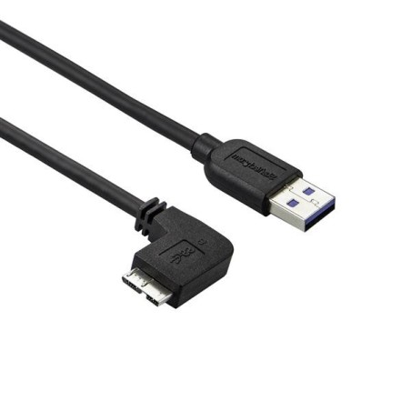 StarTech.com 2m 6 ft Slim Micro USB 3.0 Cable M/M - Left-Angle Micro-USB - USB 3.0 A to Micro B - Angled Micro USB - USB 3.1