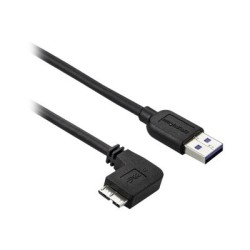 StarTech.com 0.5m 20in Slim Micro USB 3.0 Cable M/M - Left-Angle Micro-USB - USB 3.0 A to Micro B - Angled Micro USB - USB 3.1