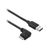 StarTech.com 0.5m 20in Slim Micro USB 3.0 Cable M/M - Left-Angle Micro-USB - USB 3.0 A to Micro B - Angled Micro USB - USB 3.1