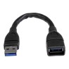 StarTech.com 6in Short USB 3.0 Extension Adapter Cable (USB-A Male to USB-A Female) - USB 3.1 Gen 1 (5Gbps) Port Saver Cable