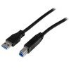 StarTech.com 2m 6 ft Certified SuperSpeed USB 3.0 A to B Cable Cord - USB 3 Cable - 1x USB 3.0 A (M), 1x USB 3.0 B (M) - 2