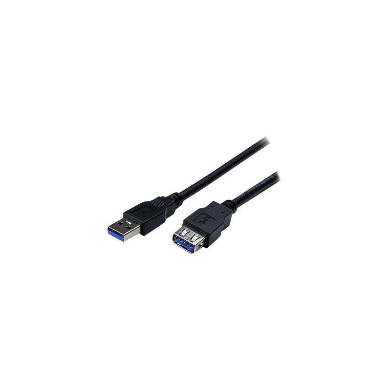 StarTech.com 2m Black SuperSpeed USB 3.0 Extension Cable A to A - Male to Female USB 3.0 Extender Cable - USB 3.0 Extension