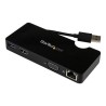 StarTech.com USB 3.0 to HDMI or VGA Adapter Dock - USB 3.0 Mini Docking Station w/ USB, GbE Ports - Portable Universal Laptop