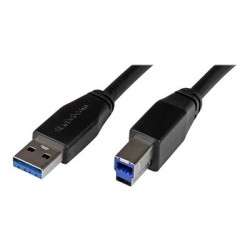 StarTech.com 5m 15 ft Active USB 3.0 USB-A to USB-B Cable - M/M - USB A to B Cable - USB 3.1 Gen 1 (5 Gbps) (USB3SAB5M) - Kabel