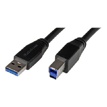 StarTech.com 5m 15 ft Active USB 3.0 USB-A to USB-B Cable - M/M - USB A to B Cable - USB 3.1 Gen 1 (5 Gbps) (USB3SAB5M) - Kabel