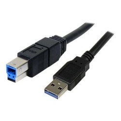 StarTech.com 3m Black SuperSpeed USB 3.0 Cable A to B M/M - Kabel USB - USB Type B (M) do USB typ A (M) - USB 3.0 - 3 m
