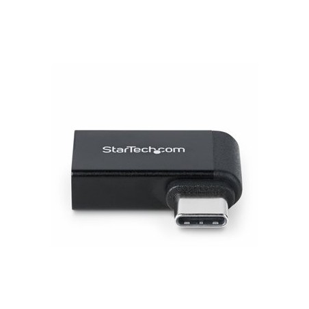 StarTech.com Right Angled USB-C to USB-A Adapter, USB 5Gbps, Compact USB-C Male to USB-A Female Adapter, Metal Housing, M/F