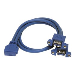 StarTech.com 2 Port Panel Mount USB 3.0 Cable - USB A to Motherboard Header Cable F/F (USB3SPNLAFHD) - Kabel z USB iinterní na