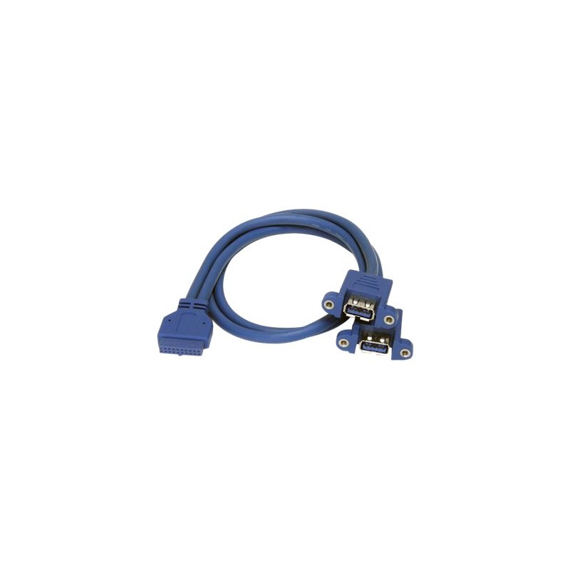 StarTech.com 2 Port Panel Mount USB 3.0 Cable - USB A to Motherboard Header Cable F/F (USB3SPNLAFHD) - Kabel z USB iinterní na