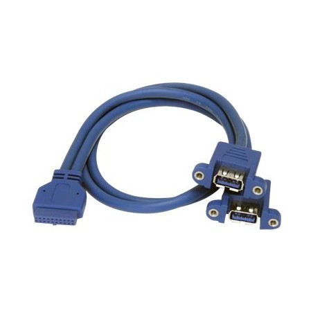 StarTech.com 2 Port Panel Mount USB 3.0 Cable - USB A to Motherboard Header Cable F/F (USB3SPNLAFHD) - Kabel z USB iinterní na