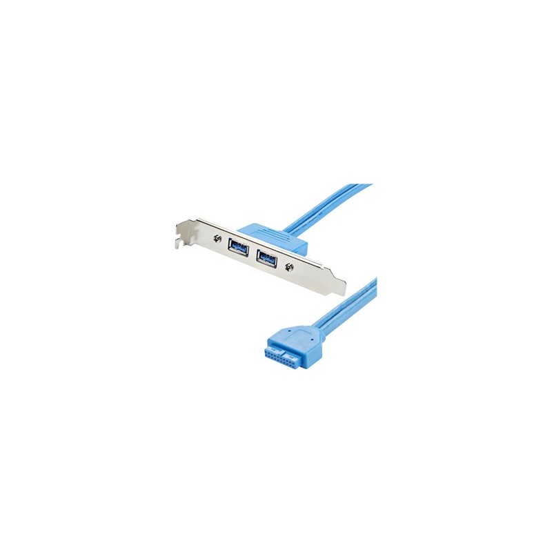 StarTech.com 2 Port USB 3.0 A Female Slot Plate Adapter - USB 3.0 motherboard Adapter - USB 3 plate - USB 3.0 header Adapter
