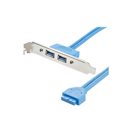 StarTech.com 2 Port USB 3.0 A Female Slot Plate Adapter - USB 3.0 motherboard Adapter - USB 3 plate - USB 3.0 header Adapter