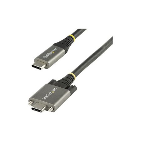 StarTech.com 20" 50cm Side Screw Locking USB C Cable 10Gbps, USB 3.1/3.2 Gen 2 Type-C Cable, 100W (5A) Power Delivery Charging