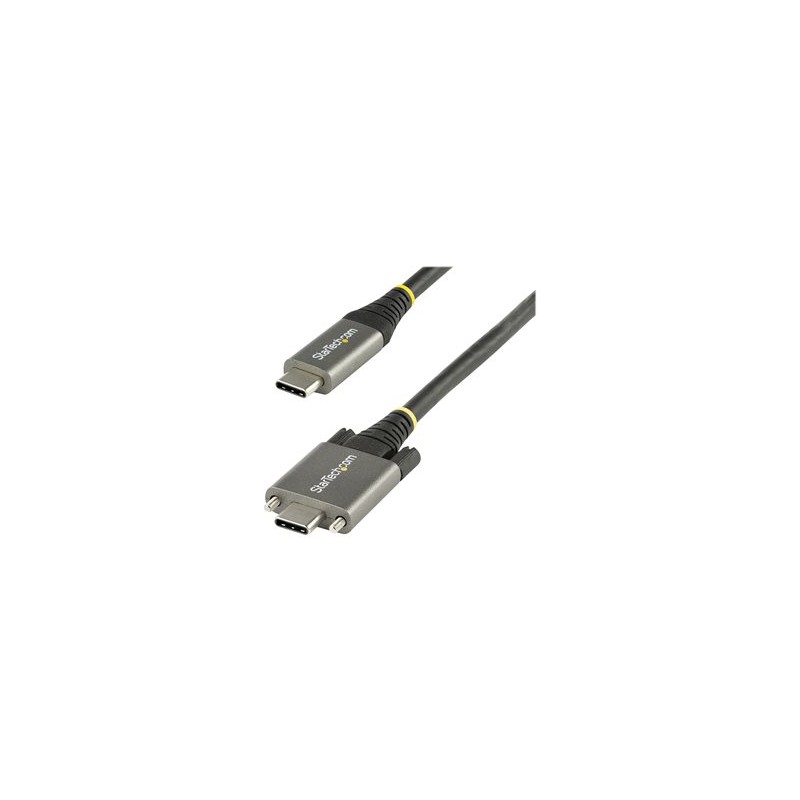 StarTech.com 3ft 1m Side Screw Locking USB C Cable 10Gbps, USB 3.1/3.2 Gen 2 Type-C Cable, 100W (5A) Power Delivery Charging