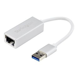 StarTech.com USB 3.0 to Gigabit Network Adapter - Silver - Sleek Aluminum Design for MacBook, Chromebook or Tablet - Native
