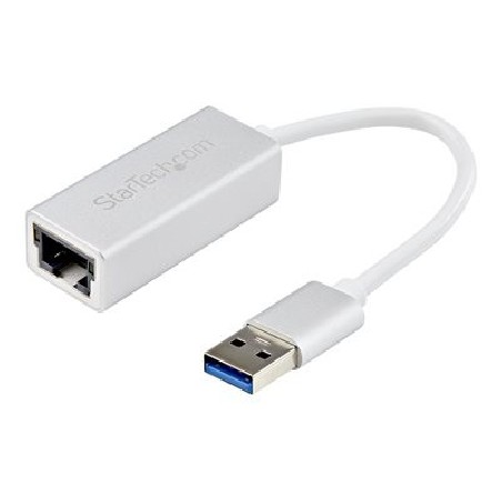 StarTech.com USB 3.0 to Gigabit Network Adapter - Silver - Sleek Aluminum Design for MacBook, Chromebook or Tablet - Native