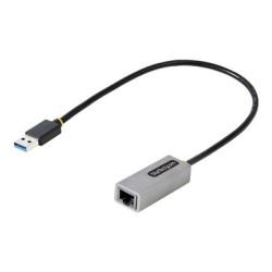 StarTech.com USB to Ethernet Adapter, USB 3.0 to 10/100/1000 Gigabit Ethernet LAN Converter for Laptops, 1ft (30cm) Attached