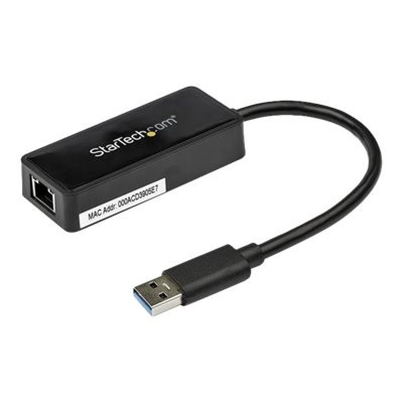 StarTech.com USB 3.0 Ethernet Adapter - USB 3.0 Network Adapter NIC with USB Port - USB to RJ45 - USB Passthrough