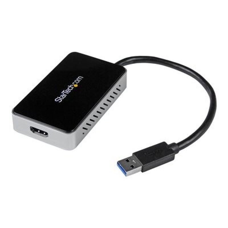 StarTech.com USB 3.0 to HDMI & DVI Adapter with 1x USB Port - External Video & Graphics Card Adapter - Dual Monitor Hub