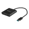 StarTech.com USB 3.0 to Dual HDMI Adapter, 1x 4K 30Hz & 1x 1080p, External Video & Graphics Card, USB Type-A to HDMI Dual