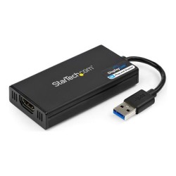 StarTech.com USB 3.0 to HDMI Adapter, 4K 30Hz Ultra HD, DisplayLink Certified, USB Type-A to HDMI Display Adapter Converter for