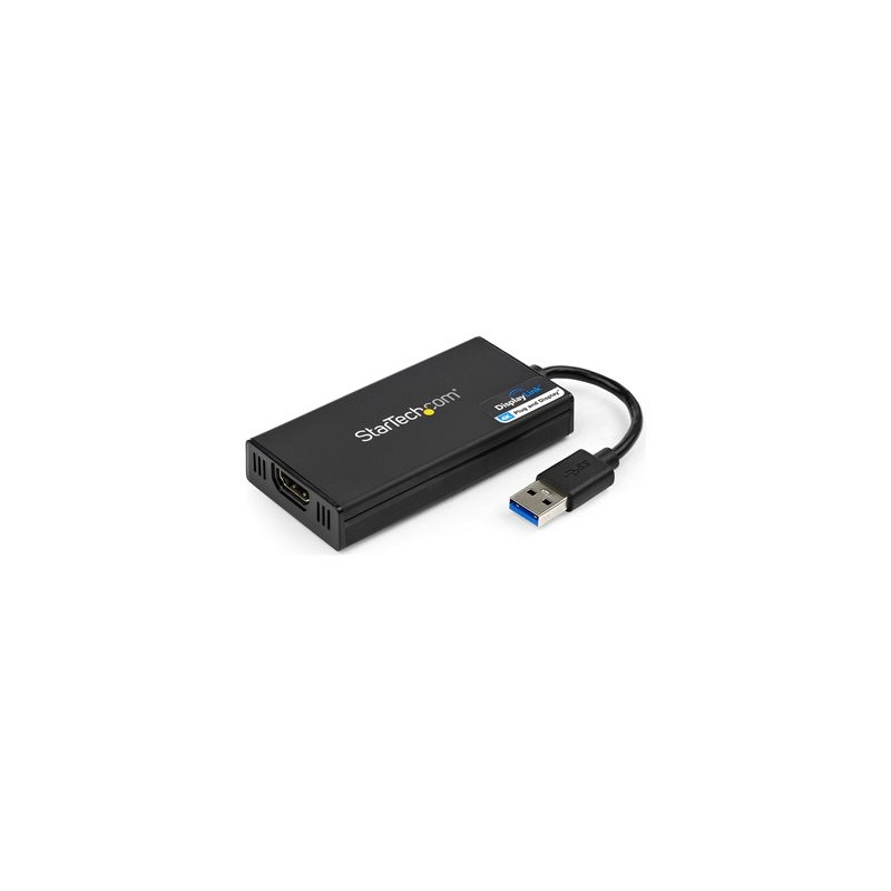 StarTech.com USB 3.0 to HDMI Adapter, 4K 30Hz Ultra HD, DisplayLink Certified, USB Type-A to HDMI Display Adapter Converter for