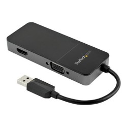 StarTech.com USB 3.0 to HDMI and VGA Adapter, 4K/1080p USB Type-A Dual Monitor Multiport Adapter Converter, External Video