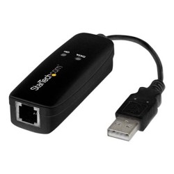StarTech.com USB 2.0 Fax Modem, 56K External Hardware Dial Up V.92 Modem/Dongle/Adapter, Computer/Laptop Fax Modem, USB to