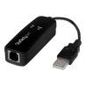 StarTech.com USB 2.0 Fax Modem, 56K External Hardware Dial Up V.92 Modem/Dongle/Adapter, Computer/Laptop Fax Modem, USB to